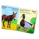 My First Touch and Feel HEWAN PETERNAKAN Board Book (Bahasa Indonesia - Inggris)